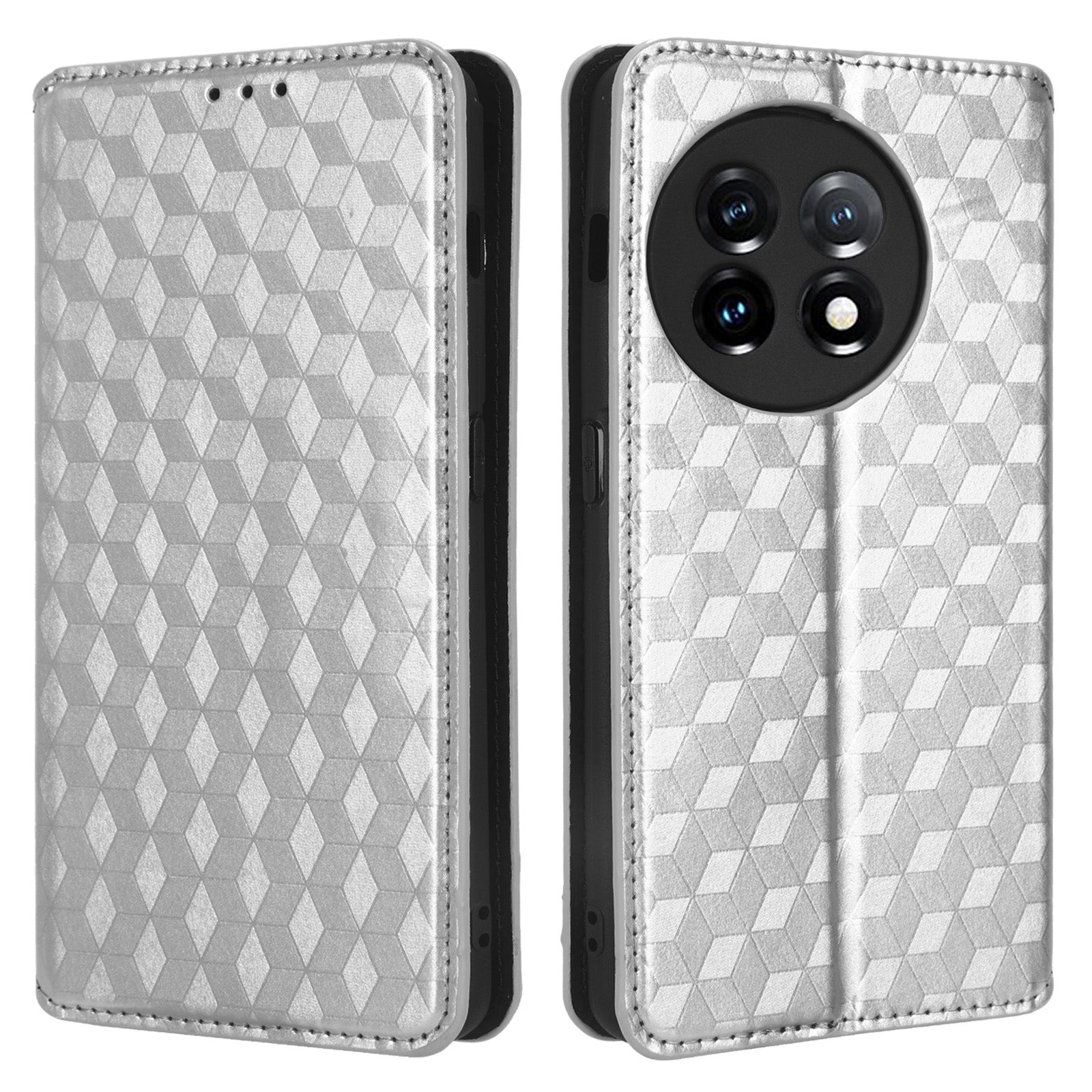 For OnePlus 11 5G Anti-scratch Protective Phone Case Stand Wallet Imprinted Rhombus Pattern PU Leather Phone Cover For OnePlus 11 5G Anti-scratch Protective Phone Case Stand Wallet Imprinted Rhombus Pattern PU Leather Phone Cover